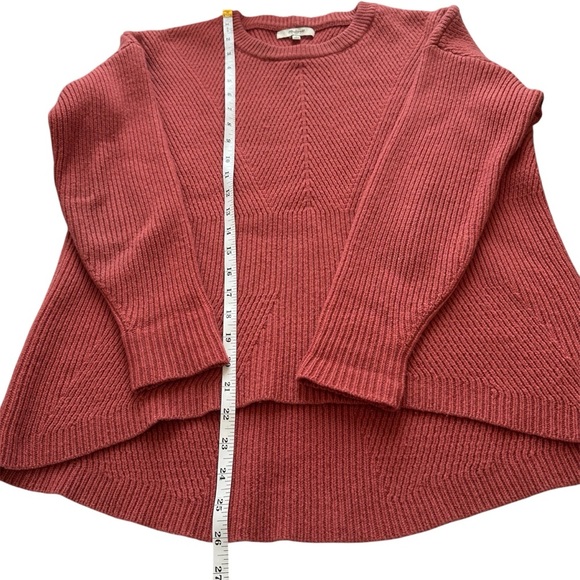 Madewell 100% Merino Wool Moderne Salmon Sweater Pullover Knit Thick Small Pink - Picture 7 of 10